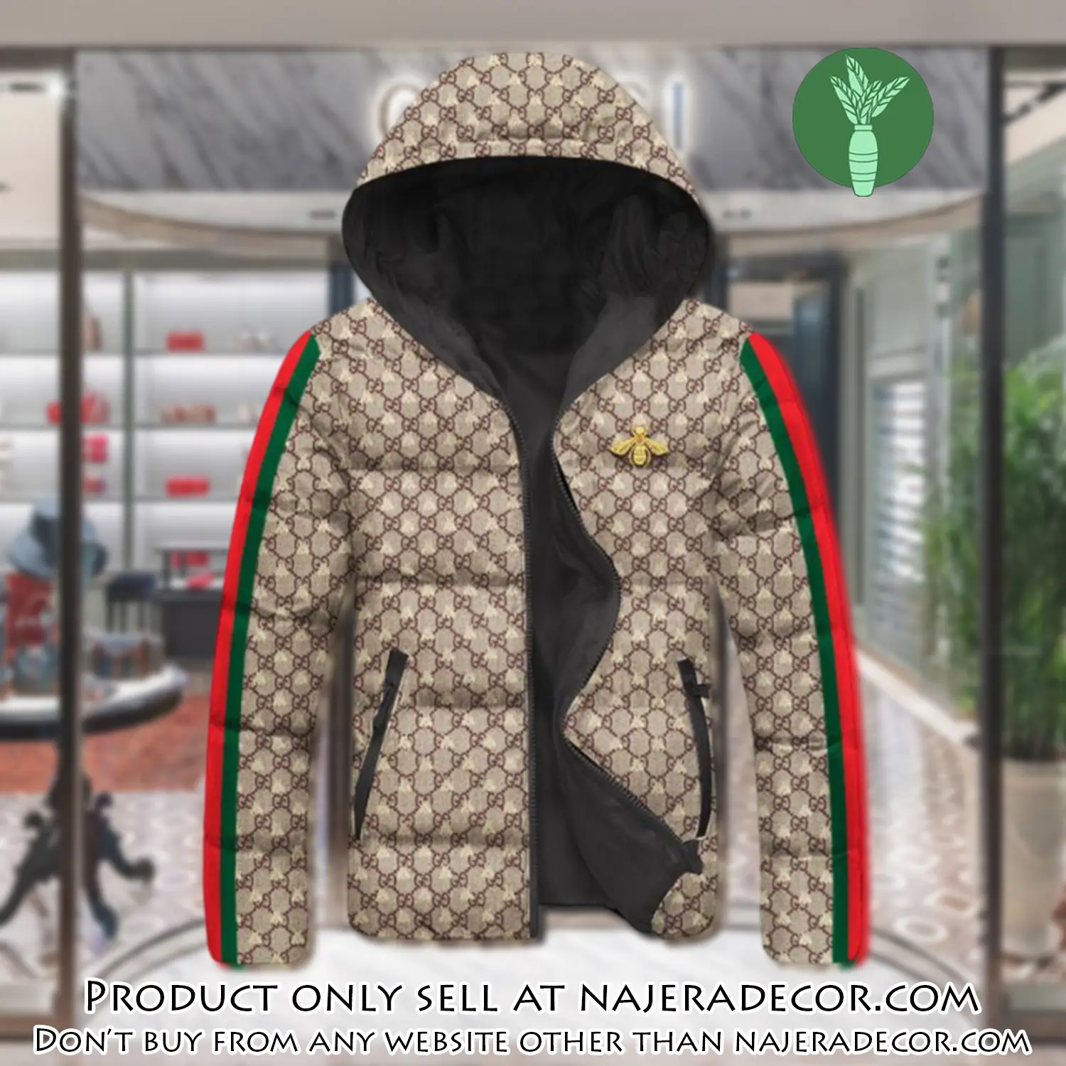 Gucci downfilled coat ultralight down jacket outdoor jacket warm outwear dfj1010 njr3352014